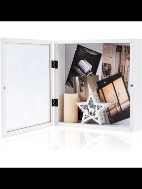 Muzilife 11x11 Shadow Box Picture Frame - 2.16" Interior Deep Wood & Glass Squar